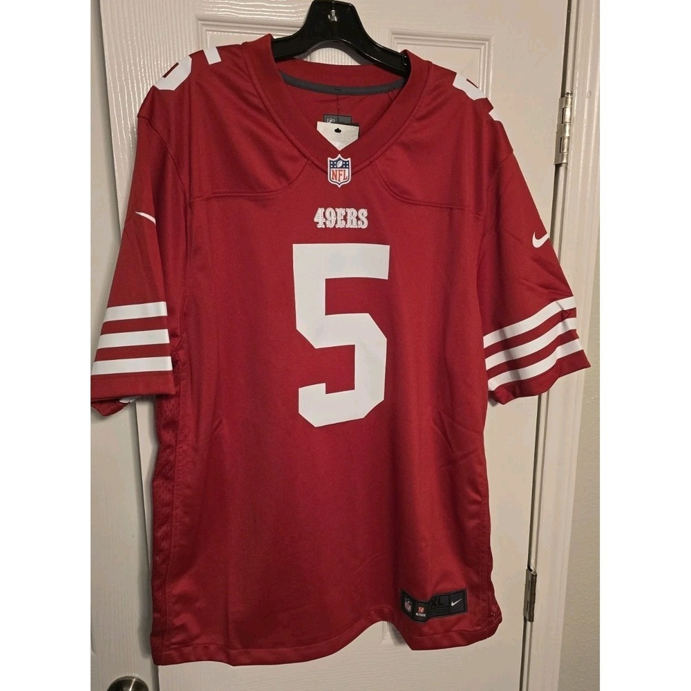 Nike NFL San Francisco 49ers On-Field Trey Lance #5 Football Jersey XL Red NWT